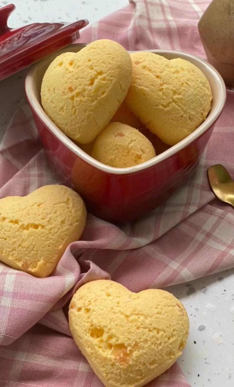 Pão de queijo coração